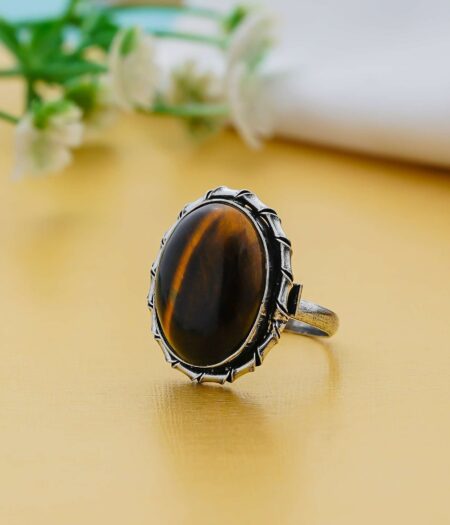 Arts Crystal Products Natural Labradorite Ring Set for Women,Vintage Joint Knuckle Stackable Rings Oval Gemstone Ring
