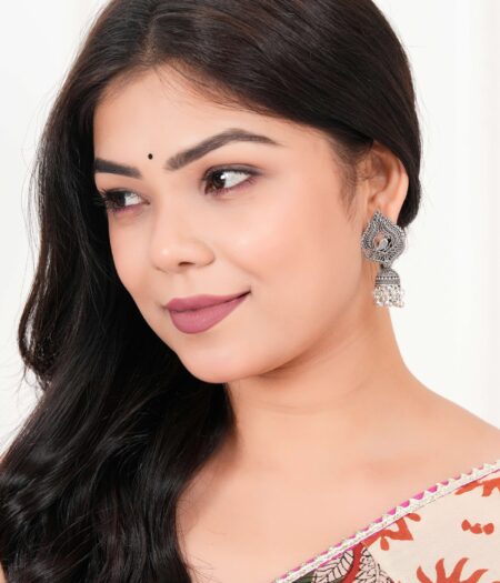 Women's Indian Bollywood Stylish AZ838-OXidised Earrings Traditional Ethnic Jhumka/Jhumki Earrings for Women Unique Design -AZ838-OX-ER5