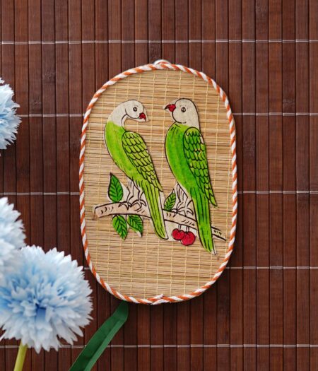 Parrot Couple Bamboo Art For Home Decor | Bamboo Art For Bird's Lovers