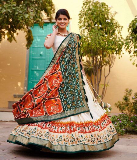 Women's Ethnic Printed Lehenga Choli Set with Patola Design Dupatta ? Festive & Cultural Wear