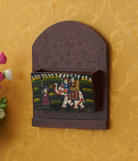 Wooden newspaper stand