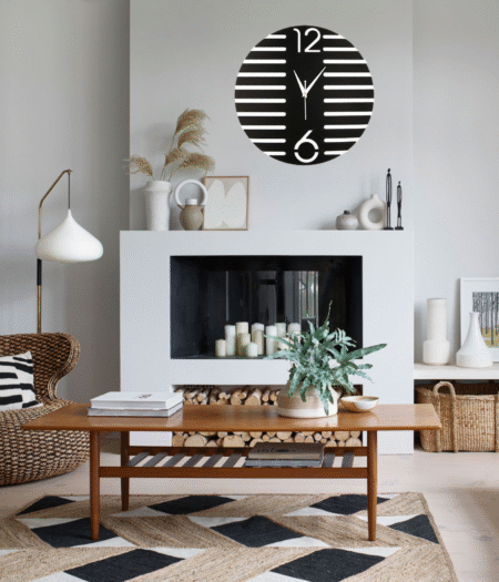 Wooden Silent Non-Ticking Wall Clock for Home Stylish Latest Designer Wall Clock for Home Living Room Bedroom Office Hall