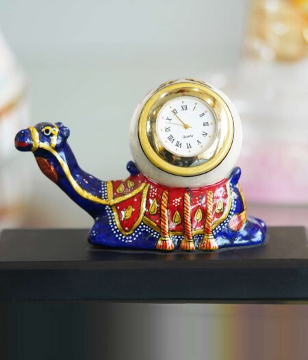 Marble camel clock